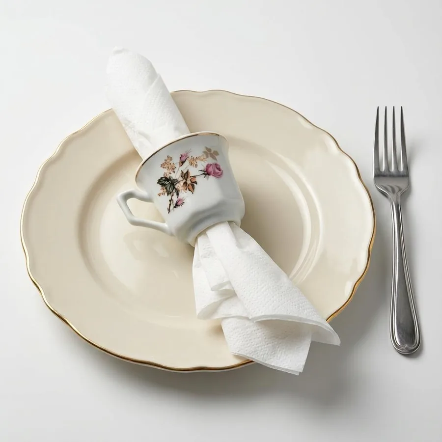 חבק יחיד למפיות מספל פורצלן וינטג'