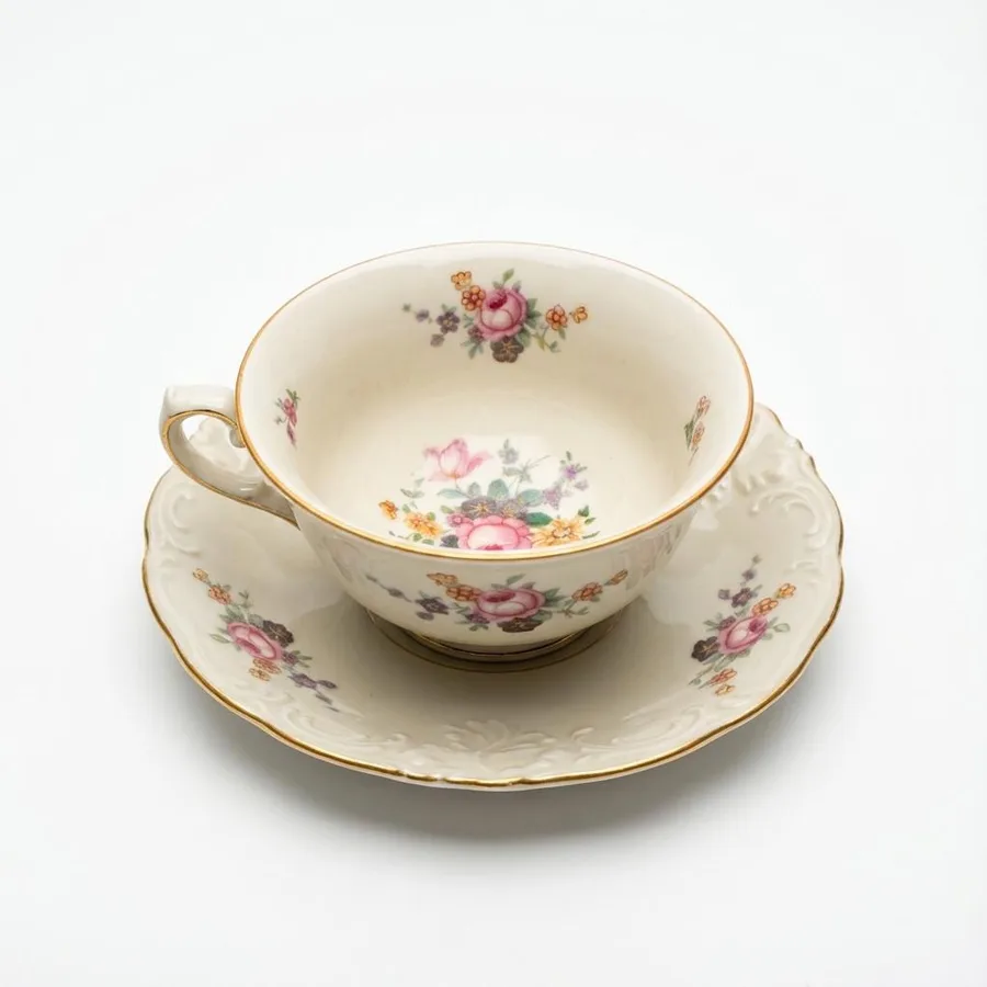 ספל וצלחת מפורצלן