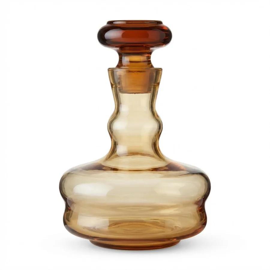 בקבוק קריסטל בצבע ענבר