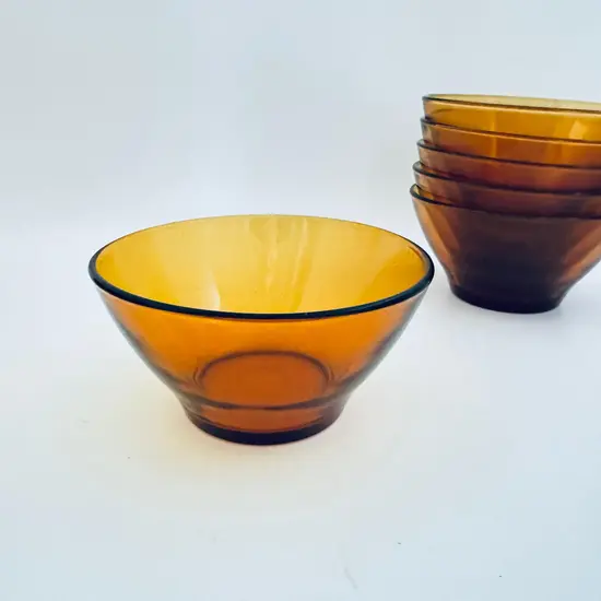 קעריות זכוכית בצבע ענבר DURALEX