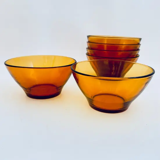 קעריות זכוכית בצבע ענבר DURALEX