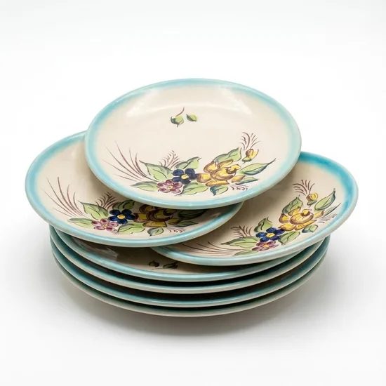 ​צלחת עוגה מחרס  קוטר 16 ס"מ