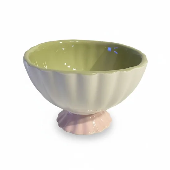 קערית על רגל מעוצבת רגל בצבע ורוד ביבי