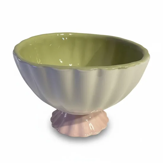 קערית על רגל מעוצבת רגל בצבע ורוד ביבי