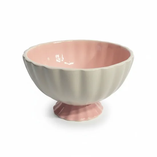 קערית על רגל מעוצבת רגל בצבע ורוד