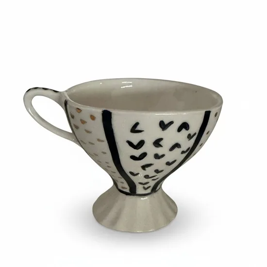 נר בספל "דרור" - רגל לבן