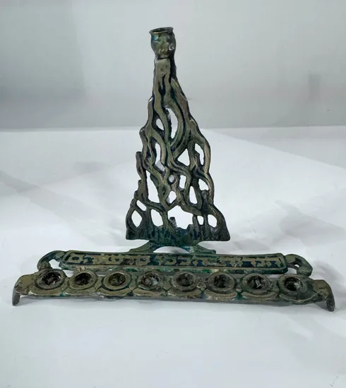 חנוכיה מפליז - שלהבת וינטג