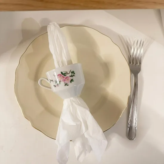 חבק יחיד למפיות מספל פורצלן וינטג'