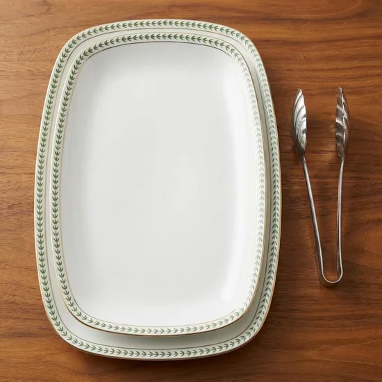 מגש אובלי להגשה 32/20.5 ס"מ מפורצלן