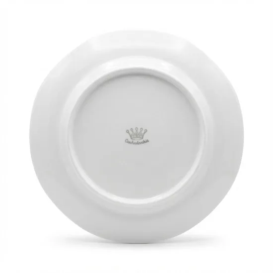 צלחת יחידה לעוגה - ציור אגס מפורצלן