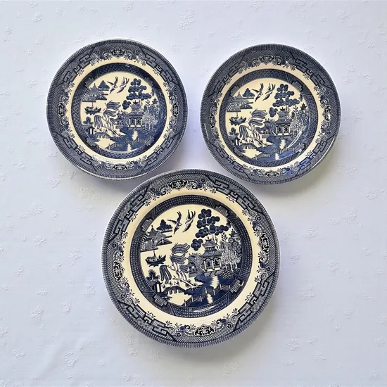 צלחת מרק קוטר 20ס"מ חרס בגוונים כחול