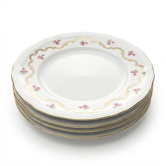 צלחת מנה עיקרית מפורצלן קוטר 24 ס"מ