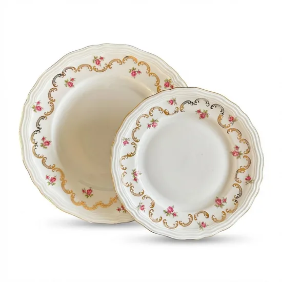 צלחת עוגה/מנה ראשונה מפורצלן קוטר 19 ס"מ