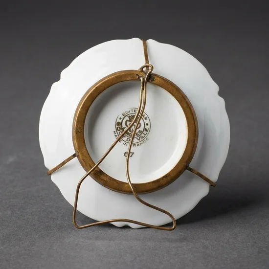 צלחת קטנטנה מפורצלן קוטר8 ס"מ