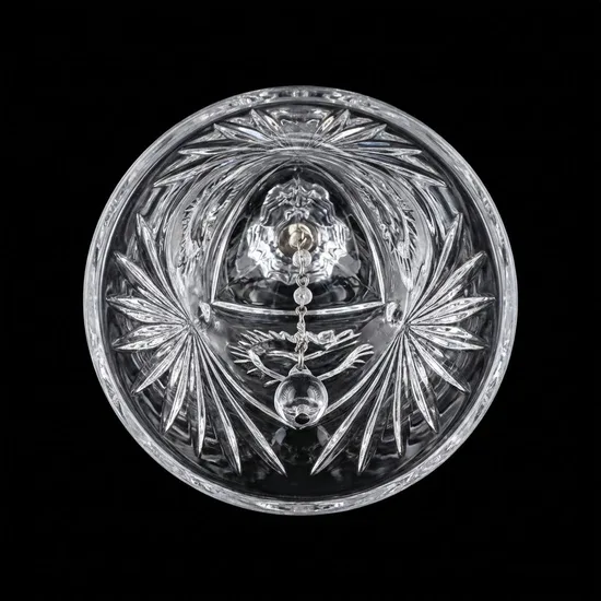 פעמון קריסטל מפואר עם חריטה עדינה