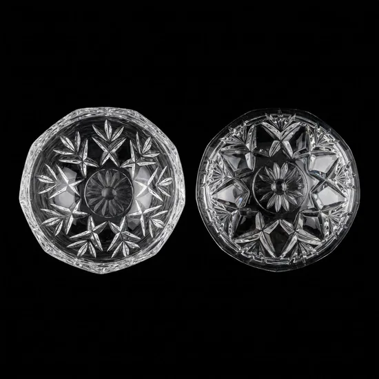 קופסה עגולה מקריסטל / זכוכית