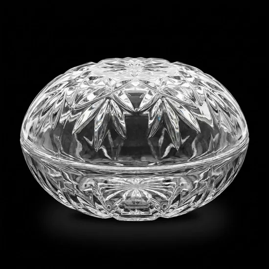 קופסה עגולה מקריסטל / זכוכית