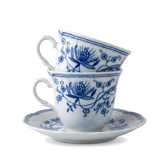 ספל וצלחת - "הבצל הכחול" מפורצלן יצרן Thun