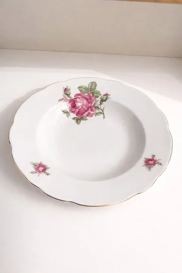 צלחת מרק מפורצלן