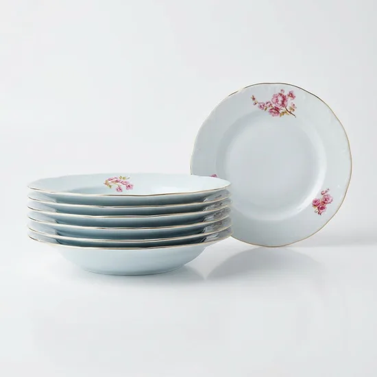 צלחת מרק מפורצלן קוטר 22.5 ס"מ