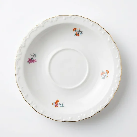 סט בודד ספל וצלחת מפורצלן