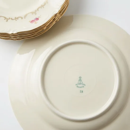 צלחת מרק מפורצלן חלק מסרוויס איימי