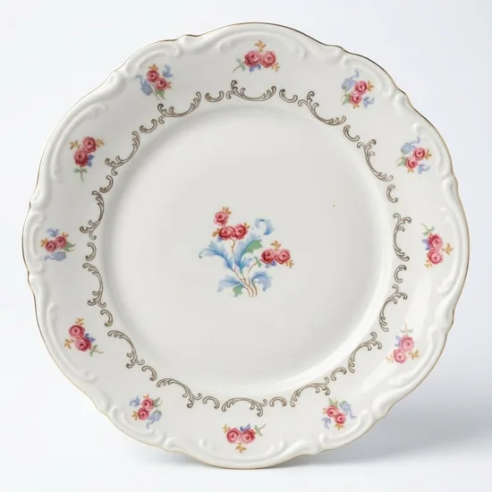 צלחת מנה ראשונה מפורצלן חלק מסרוויס איימי