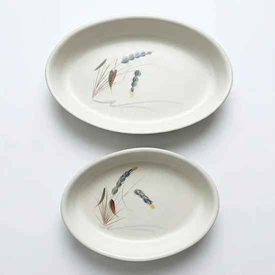 תבנית קוטר 26/17 ס"מ חרס אנגלי סרוויס פס ירוק