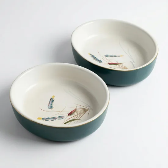 תבנית קוטר 21/15 ס"מ חרס אנגלי סרוויס פס ירוק