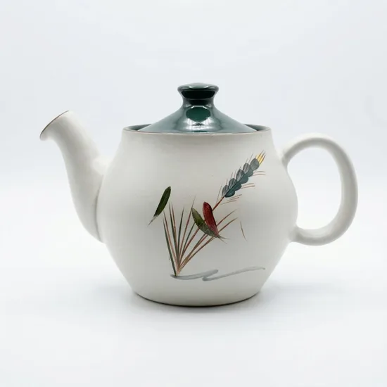 קומקום קטן חרס אנגלי סרוויס פס ירוק