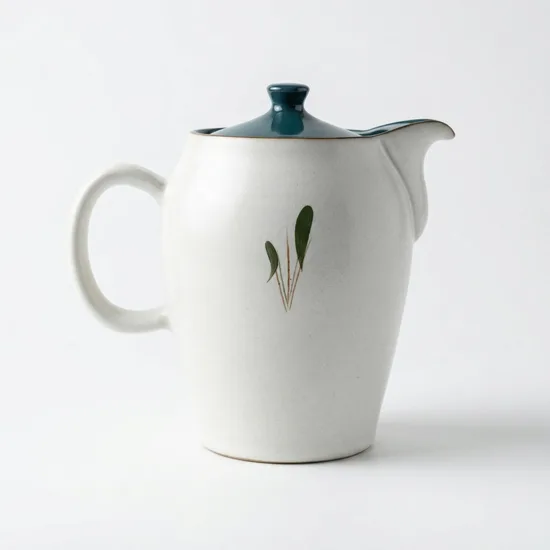 קומקום חרס אנגלי סרוויס פס ירוק