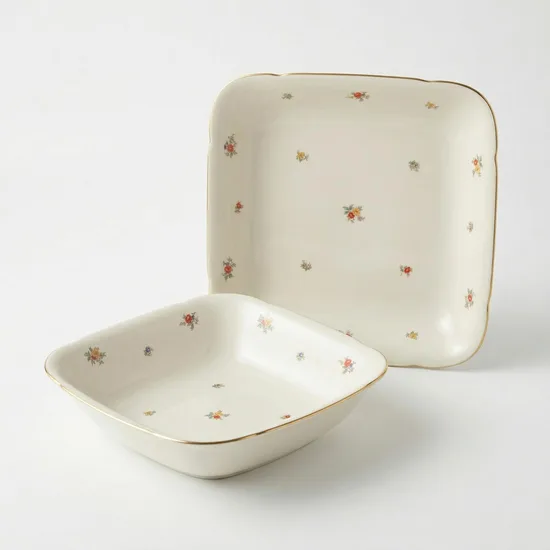 קערה מרובעת קוטר 22/22 ס"מ חלק מסרוויס דין