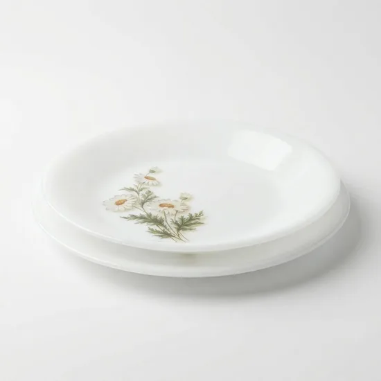 צלחת מנה עיקרית , זכוכית חלבית