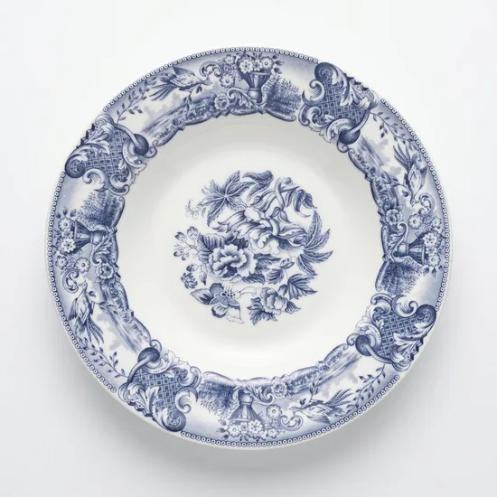 צלחת מרק זכוכית חלבית אטום