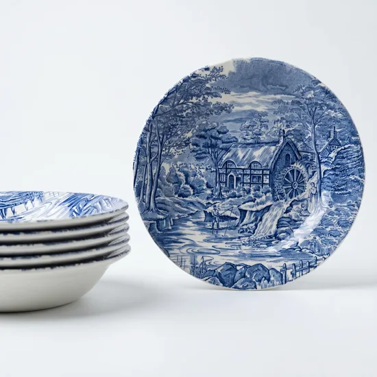 קערית מחרס אנגלי חלק מסרוויס טחנת המים