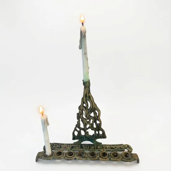 חנוכיה מפליז - שלהבת וינטג