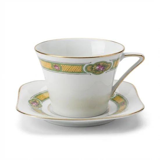 ספל וצלחת מפורצלן - תוצרת לימוז' צרפת