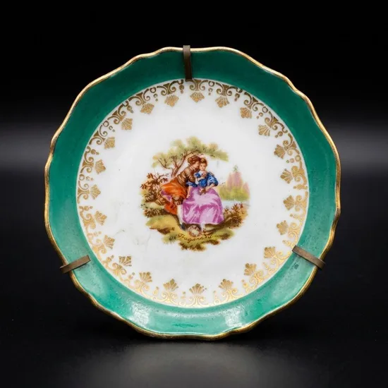 צלחת קטנטנה מפורצלן קוטר9 ס"מ