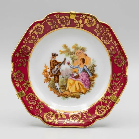 צלחת קטנטנה מפורצלן קוטר 7 ס"מ