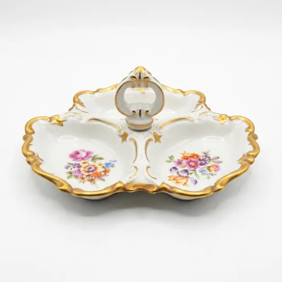 קערת הגשה מחולקת ל 3 מפורצלן