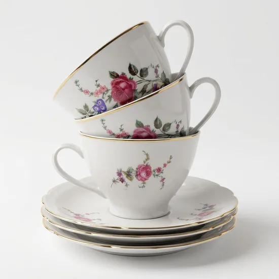 ספל וצלחת מפורצלן