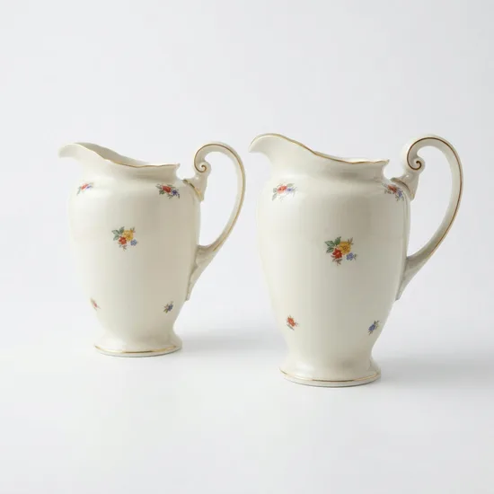 קומקום קטן -חלבון מפורצלן בצבע שמנת חלק מסרוויס דין